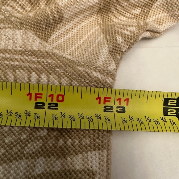 Crazy Shirts Hawaiian Shirt Men’s Medium Tan Short Sleeve Polo Polynesian Tattoo - Picture 7 of 8